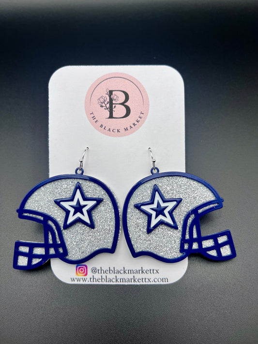 Dallas Football Helmet Earrings