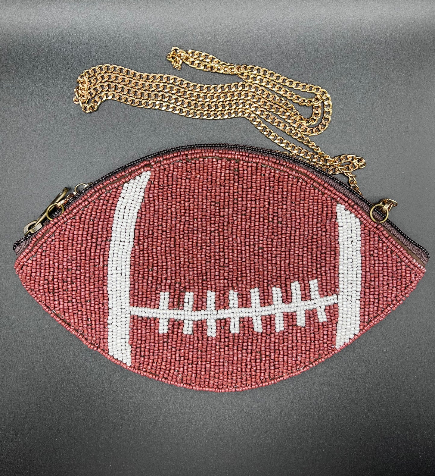 Football Beaded Bag