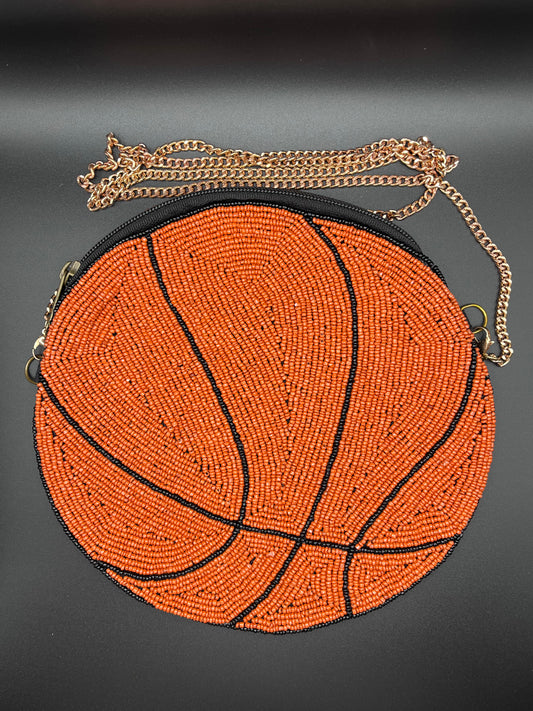 Basketball Beaded Bag