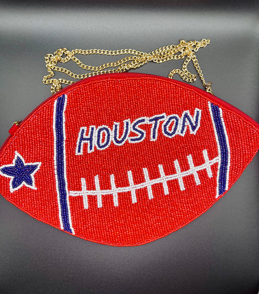 Houston Texans Beaded Purse