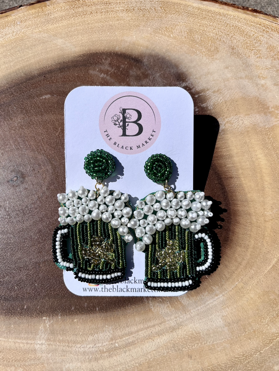 St. Patrick's Beer Earrings