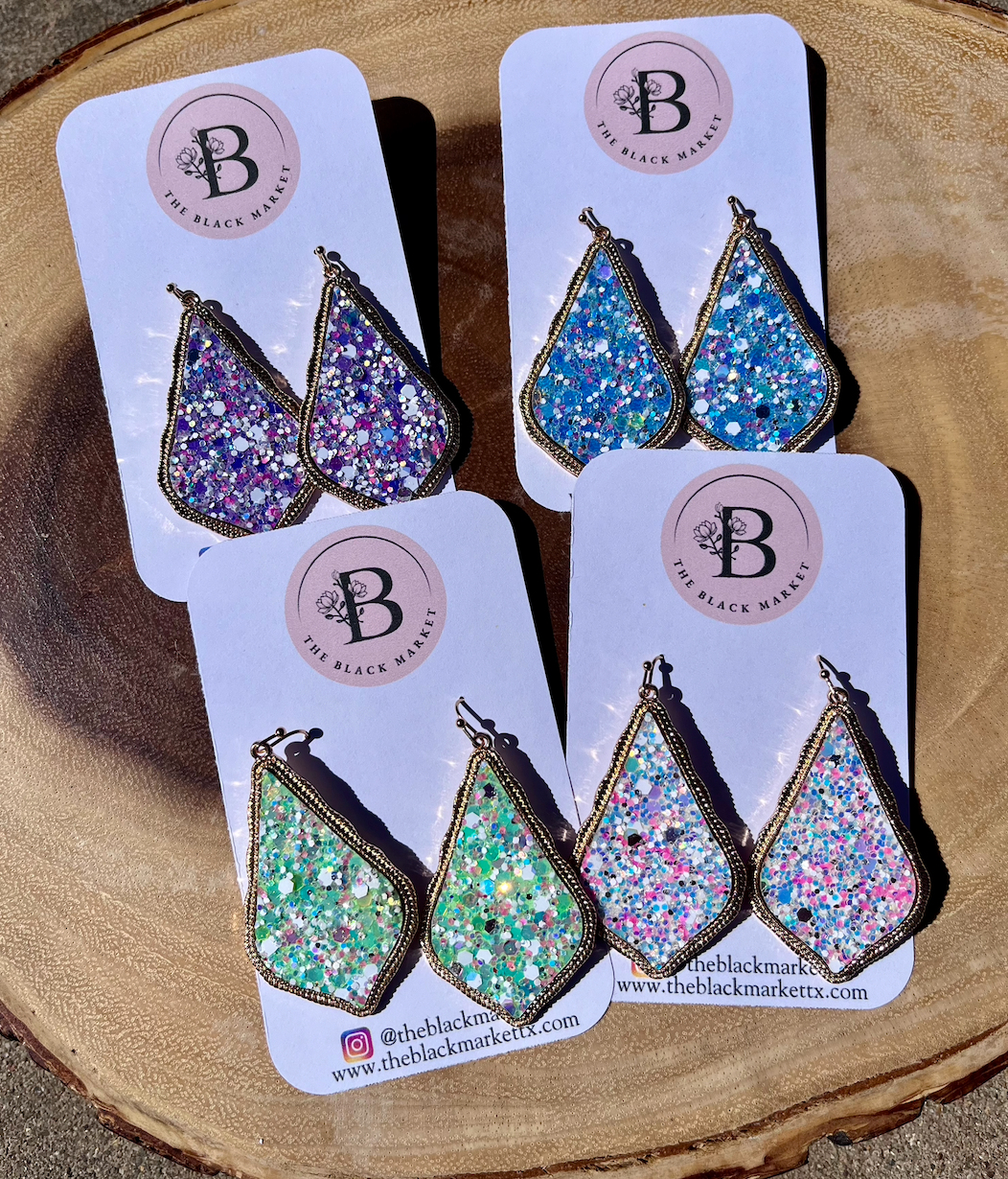 Glitter Drop Earrings