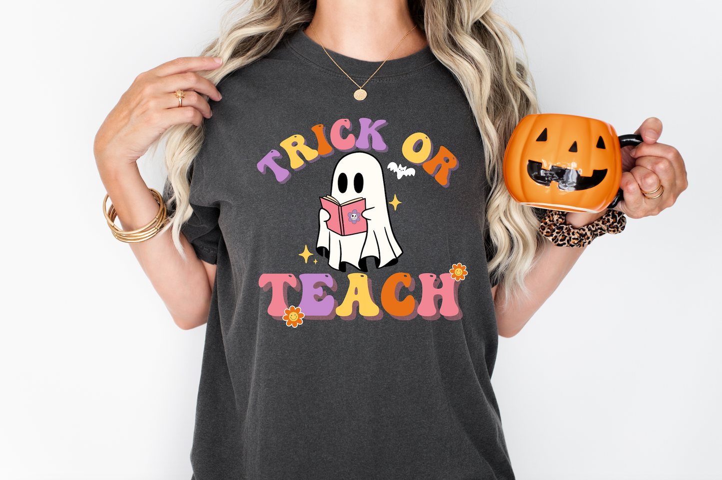 Trick or Teach - Halloween Comfort Colors Tee