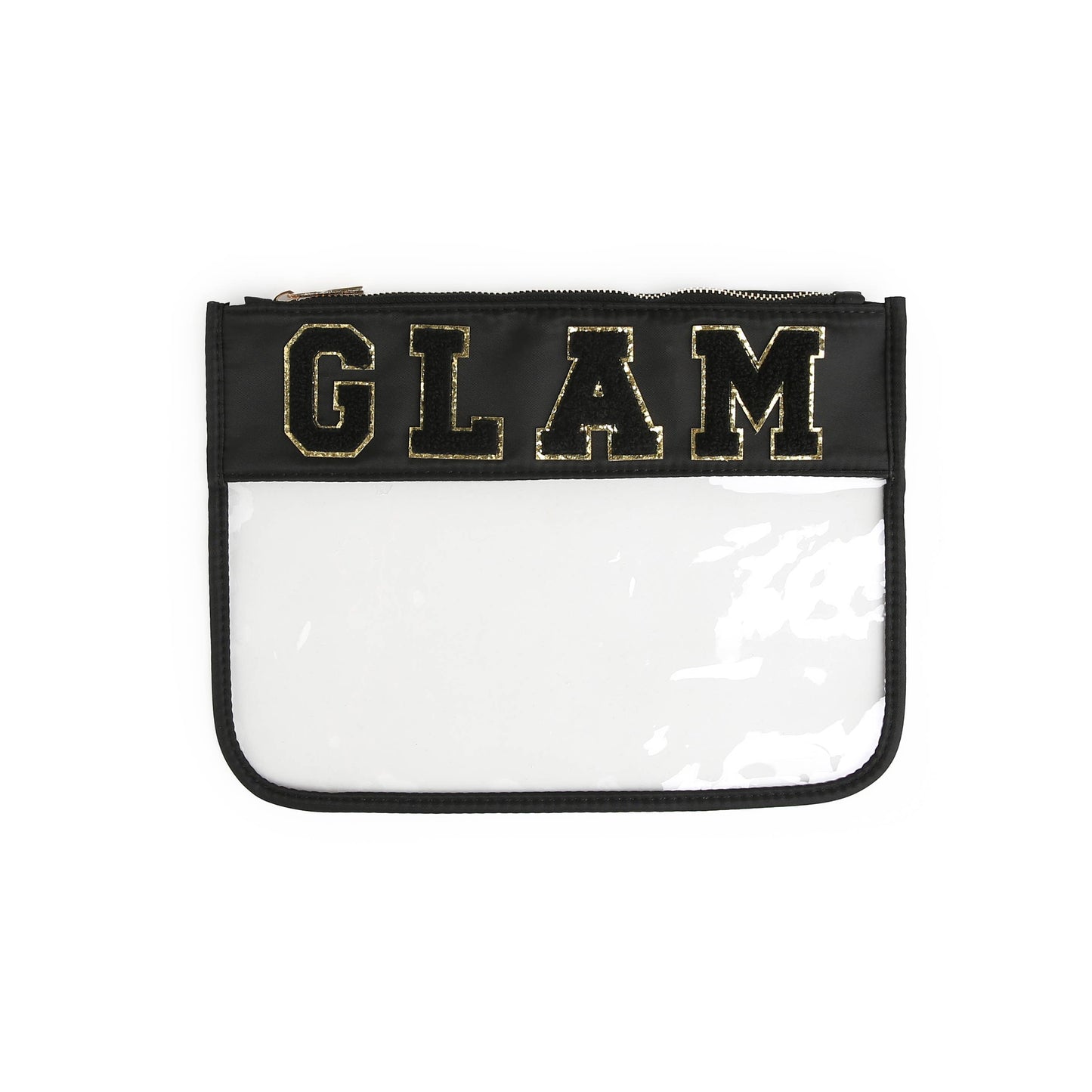 GLAM - Varsity Letter - Clear Zippered Pouch Bag