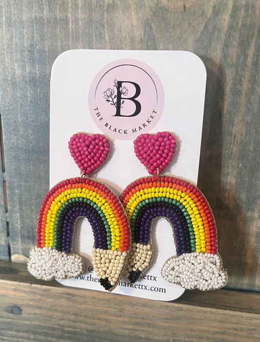 Rainbow Pencil Earrings