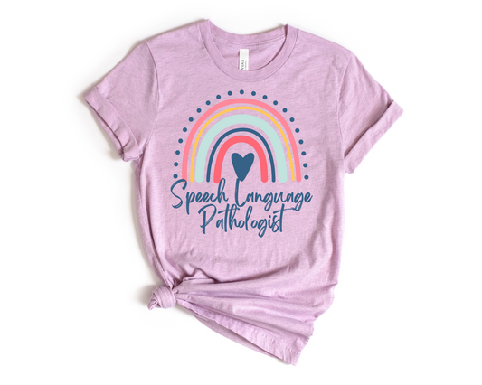 Speech Language Pathologist Rainbow Tee