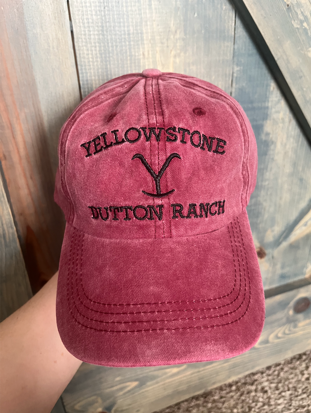 Maroon Washed Yellowstone Hat