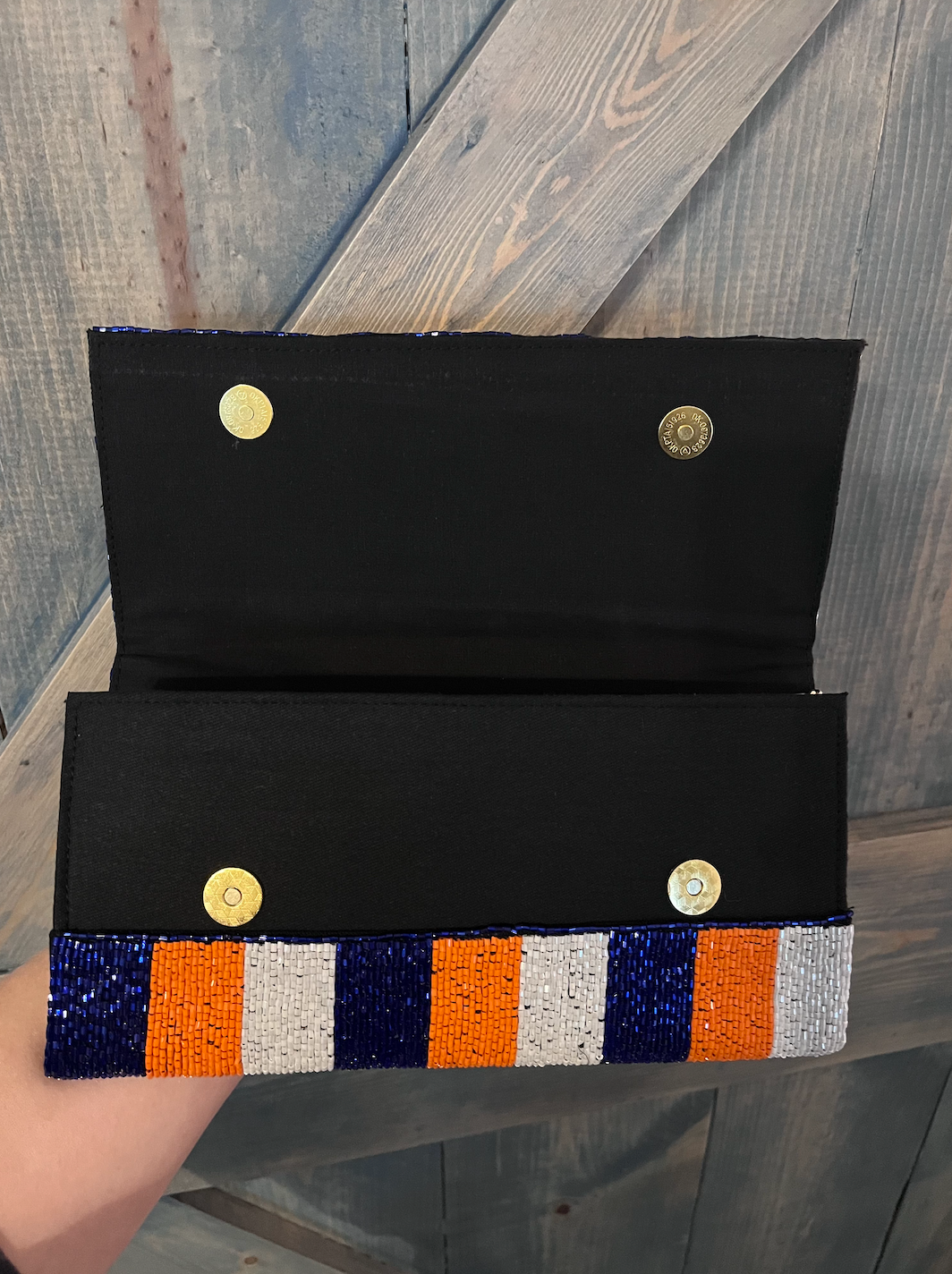 Beaded Baseball Clutch/Crossbody