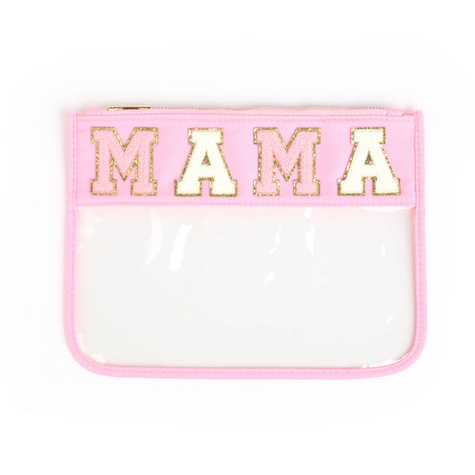 MAMA - Varsity Letter - Clear Zippered Pouch Bag